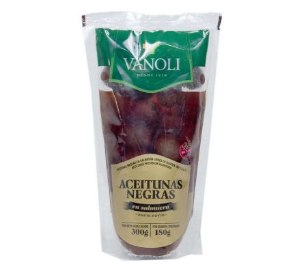 ACEITUNAS NEGRAS VANOLI DOY PACK 300GR