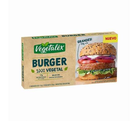 HAMBURGUESA VEGETALEX BURGER  226 GR
