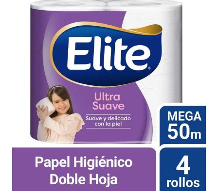 PAPEL HIGIENICO ELITE DOBLE HOJA 50MTS,
