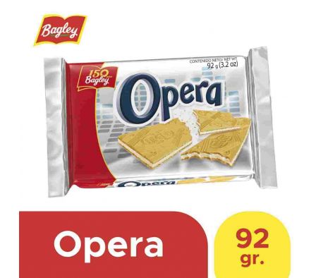 WAFER BAGLEY OPERA NARANJA 92GR