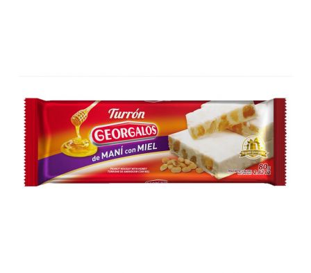 TURRON DE MANI GEORGALOS C/MIEL 80GR