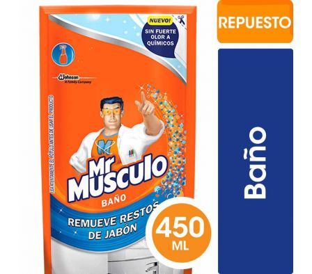 LIMPIADOR MR MUSULO TOTAL BAÑO DOY PACK 450ML