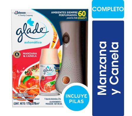 AROMATIZANTE DE AMBIENTE GLADE MANZANA Y CANELA 4 