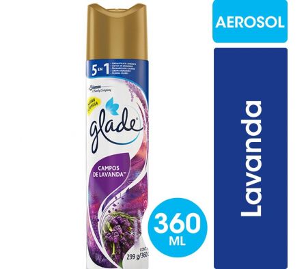 DESODORANTE AMBIENTE GLADE CAMPOS DE LAVANDA 360ML