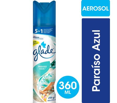 DESODORANTE AMBIENTE GLADE PARAISO AZUL 360ML