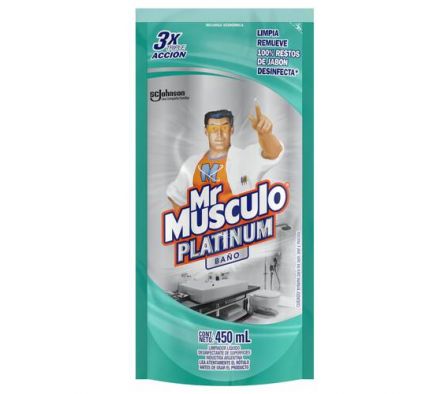 LIMPIADOR MR MUSULO TOTAL BAÑO DOY PACK 450ML