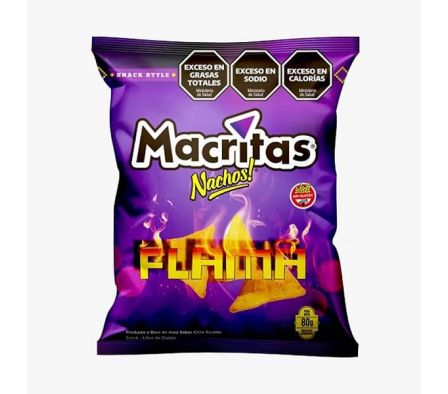 NACHOS MACRITAS FLAMA CHILE PICANTE 90GR 