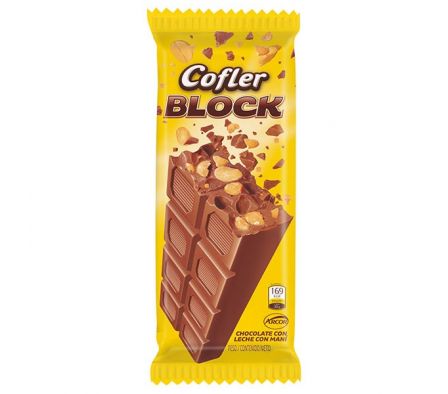 CHOCOLATE COFLER BLOCK LECHE/MANI 170 GR 