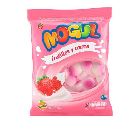 GOMITAS MOGUL FRUTILLA Y CREMA 500GR
