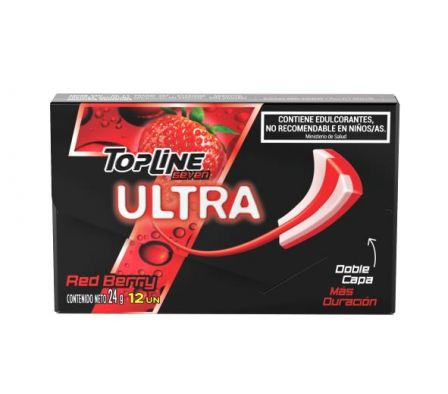 CHICLE TOPLINE SEVEN ULTRA RED BERRY 24G