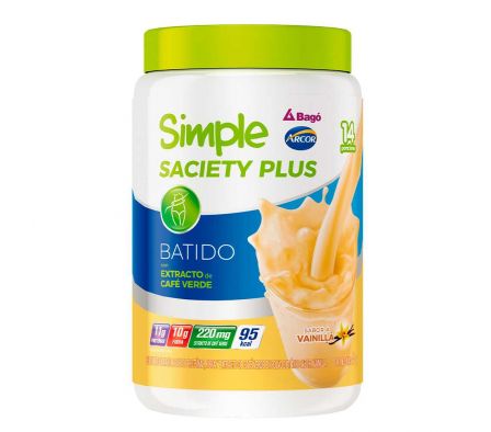 BATIDO SIMPLE SACIETY PLUS POTE 448GR 