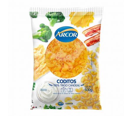 FIDEOS CODITOS ARCOR 100% TRIGO CANDEAL 500GR