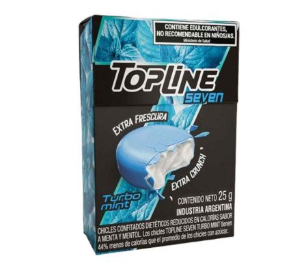 CHICLE TOPLINE TURBO MINT 25G