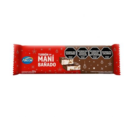 TURRON ARCOR MANI MIEL YCHOCOLATE 90GR