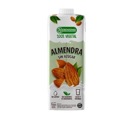 BEBIDA VEGETAL LA SERENISIMA ALMENDRAS S/AZUCAR 1L