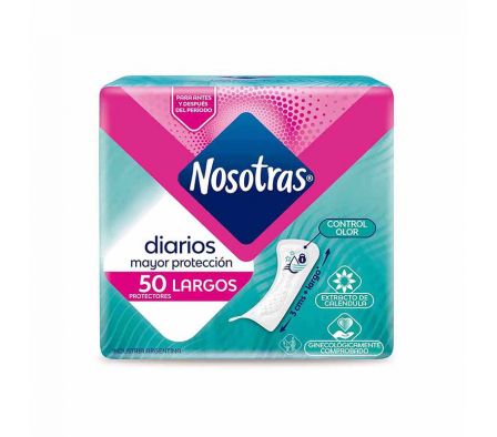 PROTECTOR DIARIO NOSOTRAS LARGOS C/VITAMINA E 50UN