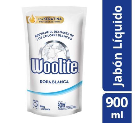 JABON LIQUIDO PARA ROPA WOOLITE EXTRA BLANCO 900ML