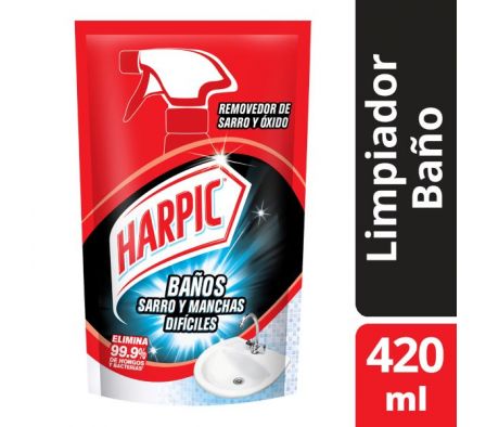 LIMPIADOR HARPIC SARRO Y MANCHAS DIFICILES 420ML