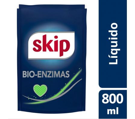 JABON LIQUIDO SKIP ROPA BIO ENZIMAS DP 800ML