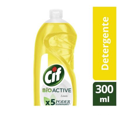 DETERGENTE CIF  BIOACTIVE LIMON BOT 300ML