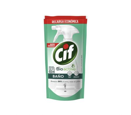 LIMPIADOR CIF BAÑO BIOACTIVE DP S/OLORES 450ML 