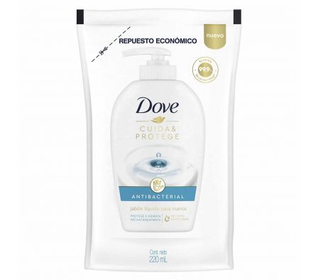 JABON LIQUIDO DOVE ANTIBACTERIAL RESPUESTO 220ML