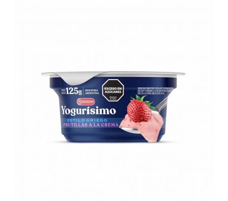 YOGUR YOGURISIMO GRIEGO FRUTILLA A LA CREMA 125GR