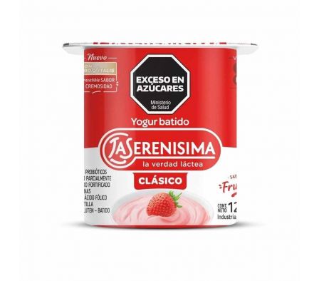 YOGUR LA SERENISIMA CLÁSICO BATIDO FRUTILLA 120GR