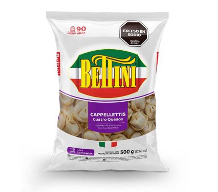 CAPELLETIS BETTINI DE CUATRO QUESOS BOLSA 500GR