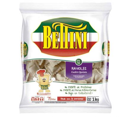 RAVIOLES BETTINI CUATRO QUESOS 1K