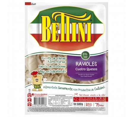 RAVIOLES BETTINI CUATRO QUESOS 500GR