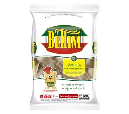 RAVIOLES BETTINI POLLO CARNE Y ESPINACA 500GR