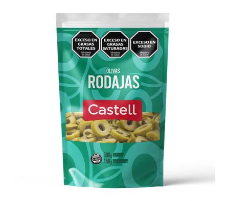 ACEITUNA CASTELL VERDES RODAJAS DOYPACK 150 GR