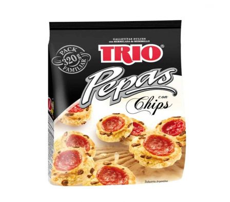 GALLETITAS DULCES TRIO CON CHIPS PET 180GR