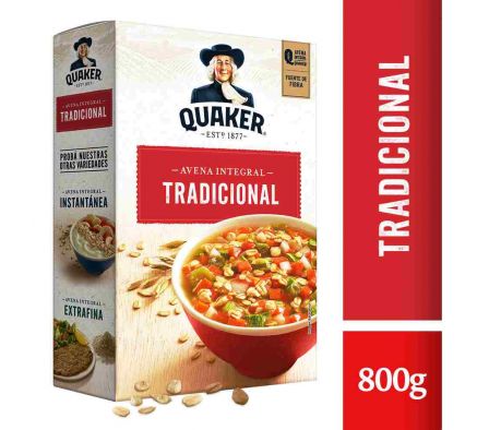 AVENA QUAKER TRAD.FORTIFICADA.CA FE ZN 800 GR