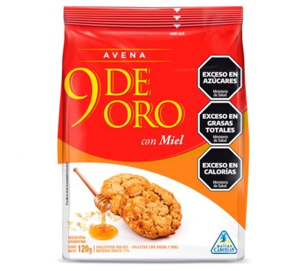 GALLETITAS 9 DE ORO AVENA Y MIEL 120G