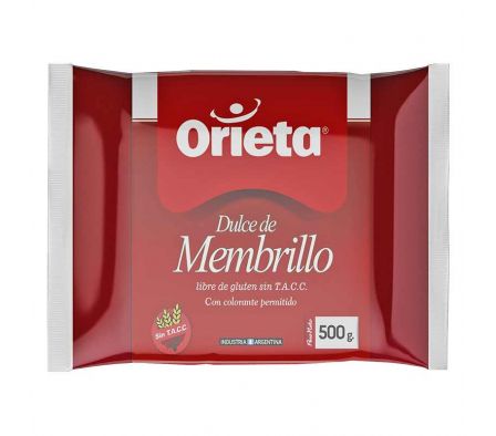 DULCE MEMBRILLO ORIETA LIBRE DE GLUTEN 500GR