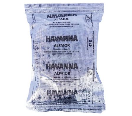 ALFAJOR HAVANNA RELLENO DULCE LECHE 1UN