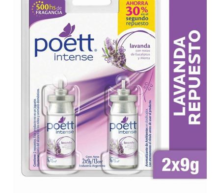 AROMATIZANTE AMB. POETT LAVANDA Y LAVANDA REFILL 9