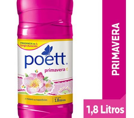 LIMPIADOR POETT PRIMVERA DESINFECTANTE 1,8LTS