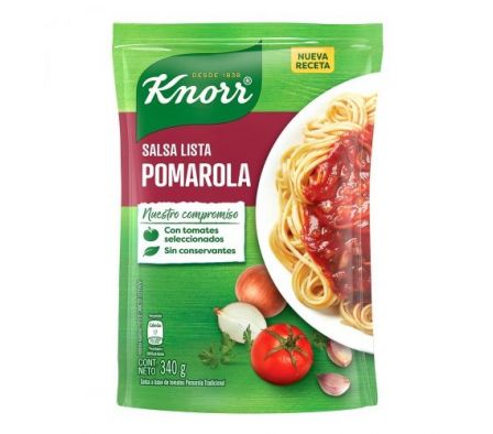 SALSA LISTA KNORR DE POMAROLA 340GR