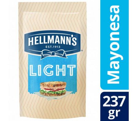 MAYONESA HELLMANNS LIGHT MENOS DP 237GR