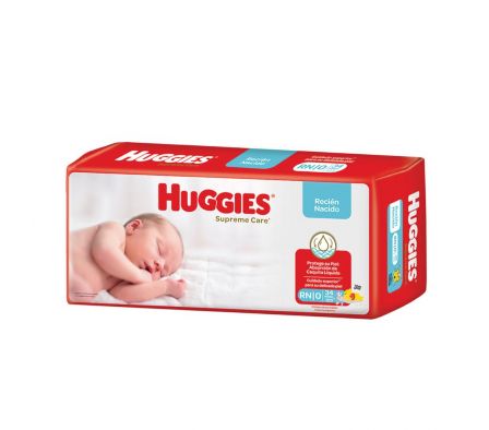 PAÑAL HUGGIES SUPREME CARE RECIEN NACIDO 34UNID