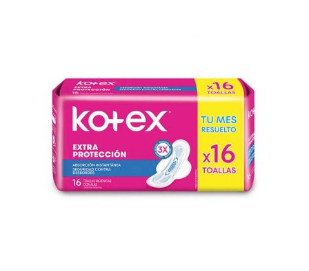 TOALLA HIGIENICA KOTEX NORMAL CON ALAS 16UN