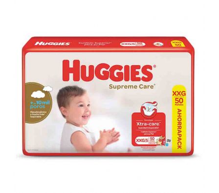 PAÑAL HUGGIES SUPREME CR XXG AHORRO 50UNI