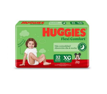 PAÑAL HUGGIES FLEXI COMF XG 32UN