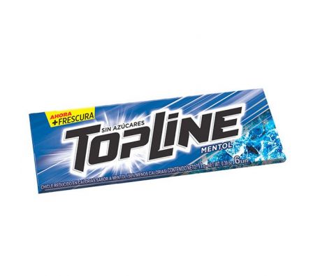 CHICLE TOPLINE MENTOL 11GR