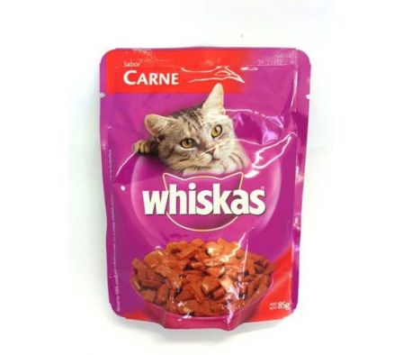 ALIMENTO PARA GATO WHISKAS ADULTO CARNE 85GR