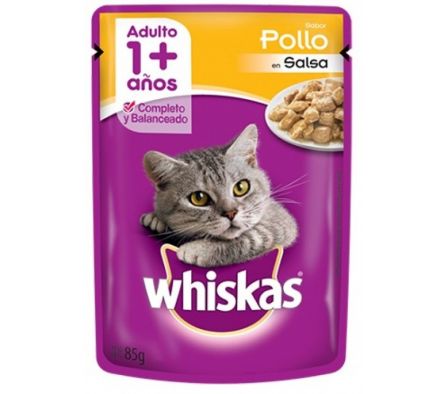 ALIMENTO PARA GATO WHISKAS ADULTO POLLO 85GR