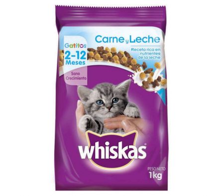 ALIMENTO PARA GATO WHISKAS CARNE&LECHE 1KG